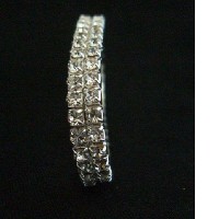 Elegant Glamor Cubic Zircon Bracelet look like Diamond Double Strings