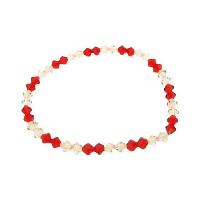 Swarovski Siam Red Crystals & AB Crystals Stretchable Bracelet