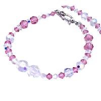 Swarovski AB Swarovski Crystals & Rose Crystals Hanmade Bracelet