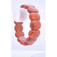Coral Sequare Bead Bracelet Stretchable Coral Bracelet  
