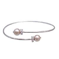 Wedding Champagne Dress Jewelry Silver Comfortable Adjustable Cuff Bracelet Decorated Silver Rondells Sparkle Like Diamond