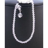 Dangling Bead Clear Crystals Bracelet Inexpensive Genuine Swarovski Clear Crystals Bracelet Gift Swarovski Jewelry