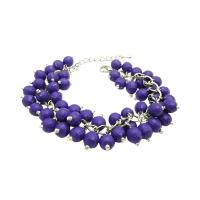 Costume Jewelry Distributors Of Handmade Cluster Bracelet Purple Beads Bracelet