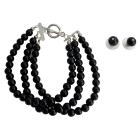 Attractive Bracelet Black Pearls Party Wear Mother Of Bride Jewelery