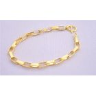 Gold Chained Bracelet Good Quality Gold Plated Bracelet 7 1/2 inches Long Bracelet