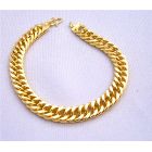 Thick Gold Woven Bracelet Good Quality Women acelet 7 1/2 inches Long Bracelet