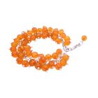 Orange Beads Cluster Bracelet Multi Tiny Orange Beads Bracelet
