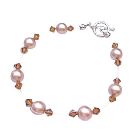 Champagne Pearls Wedding Jewelry Inexpensive Brown Crystals