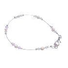 Ivory Pearls Clear Crystals Matching Bracelet Swarovski Prom Jewelry