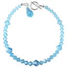 Aquamarine Blue Swarovski Crystals Teardrop Bracelet Gift Affordable Bracelet Fascinate Jewelry Swarovski Cryatals Bracelet