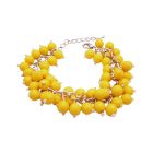 Cluster Bracelet Stylish Yellow Beads Handmade Bracelet