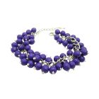 Costume Jewelry Distributors Of Handmade Cluster Purple Beads Bracelet