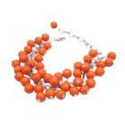 Inexpensive Cluster Bracelet Orange Beads Bracelet Customize In Any Color