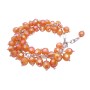 Bracelet Cluster Style AB Orange Beads Cluster Bracelet Soft Color