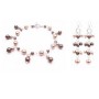 Customize Your Jewelry Bracelet Earrings Bronze Brown Dangling Pearls