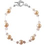 Peach Pearls Bracelet Bracelet w/ Peach Crystals Bracelet