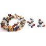 Mixed Gemstone Nugget Wrap Bracelet w/ Nickle Free Earrings Set