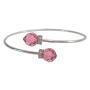 Allure Beautiful Bracelet Cuff Rose Crystals Bracelet