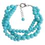 Turquoise 3 Strand Bracelet Gift Your Girl Friend Holiday Wear