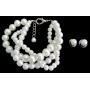 White Bracelet Stud Earrings Gift Beautiful White Jewelry