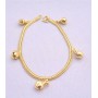 Gold Plated Bracelet w/ Balls Dangling Thick Gold Plated Bracelet