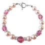 Handcrafted Custom Bracelet Swarovski Pearl & Crystal Pink Jewelry