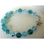 Aquamarine & Indicolite Crystal Bracelet Crystal Bracelets Handcrafted