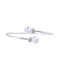 Wire Bracelet AB Crystals Jewelry w/ Rondells