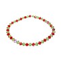 Peridot & AB Siam Red Stretchable Bracelet