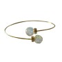 Gold Plated Wire Bracelet Swarovski AB Crystal Jewelry w/ Rondells
