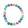 Multifaceted Colorful Cat Eyes 8mm Stretchable Bracelet