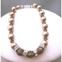 Bronze Pearls Swarovski Smoked Topaz Crystals Bridesmaid Bracelets