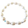 Freshwater Pearls Stretchable Bracelet w/ AB Crystals