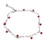 Red Beads & Freshwater Pearls Bracelet Red & white Bracelet