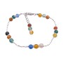 Multi Colored Glass Beads Bracelet