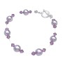Cheap Mauve Pearls w/ Amethyst Crystals Bridesmaid Bracelet