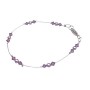 Fashionable Affordable Mauve Purple Pearls Amethyst Crystals Bracelet