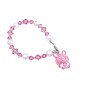 Vintage Easter Bunny Rabbit Bracelet Swarovski Rose Crystal Pink Charm