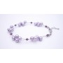 Adorable Bracelet Lilac Pearls Amethyst Crystals Bracelet