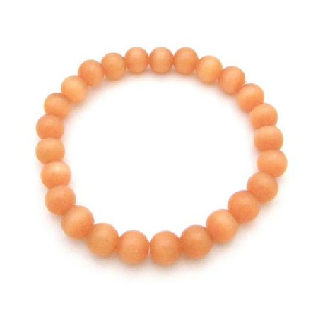Pumpkin Orange Bracelet Cat Eye Stretchable Bracelet Under $5 Jewelry