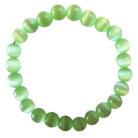 Adorable Beautiful Green Under $5 Stretchable Cat Eye Bracelet