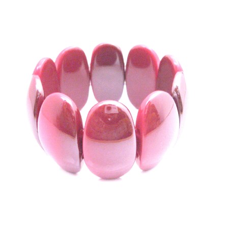 Holiday Jewelry Funky Stylish Smashing Red Oval Stretchable Bracelet