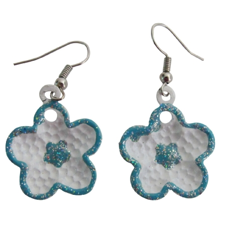 Blue Jewelry Blue Flower Star Cute Earring Beautiful Return Gifts