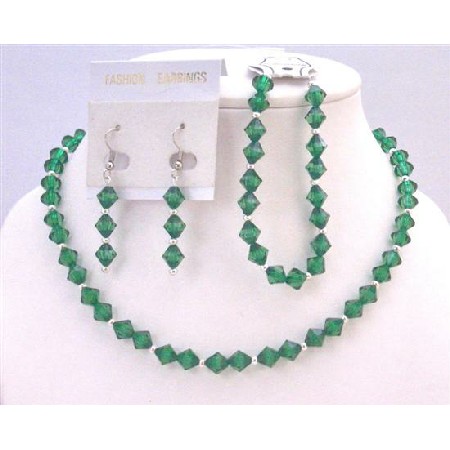 Emerald Crystals Affordable Inexpensive Cheap Wedding Earrings Jewelry
