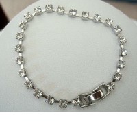 Cubic Zirconia Bracelet Diamante 7 Inches Long