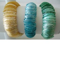 Strechable Bracelet Diced Shells Multi Colors