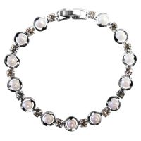 Delicate Bracelet White Pearls & Cubic Zircon Bracelet 7 Inches  