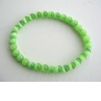 Beaded Stretchable Bracelet Green Cat Eye Beaded Stretchable Bracelet Handmade Jewelry