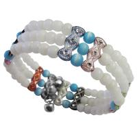 Assorted Various Colors Beaded Bangle Cuff Bracelet Stretchable Bracelet  