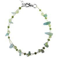 Cheap Wedding Jewelry Flower Girl Jewelry Peridot Green Nugget Chips Green Beads Bracelet